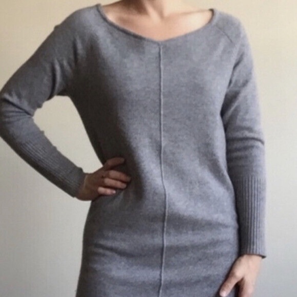 Athleta Sweaters - ATHLETA WOMEN’S ADI MUDRA CASHMERE BLEND SWEATER TUNIC  DRESS HEATHER GRAY SZ M